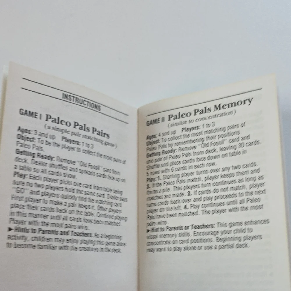 Paleo Pals Dinosaur Card Game